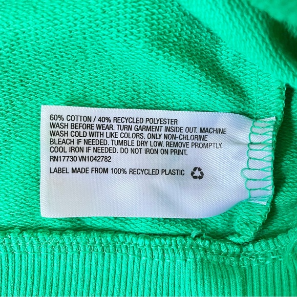 Cat & Jack Girls Green 'So Lucky' at. Patrick’s Day Pullover Sweatshirt size 6/7 - Picture 6 of 6
